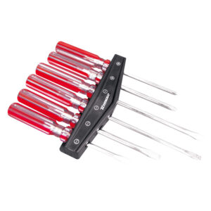 JGO. DESARMADORES 6 PZAS TAMER BARRA ACERO CARBONO MANGO PVC