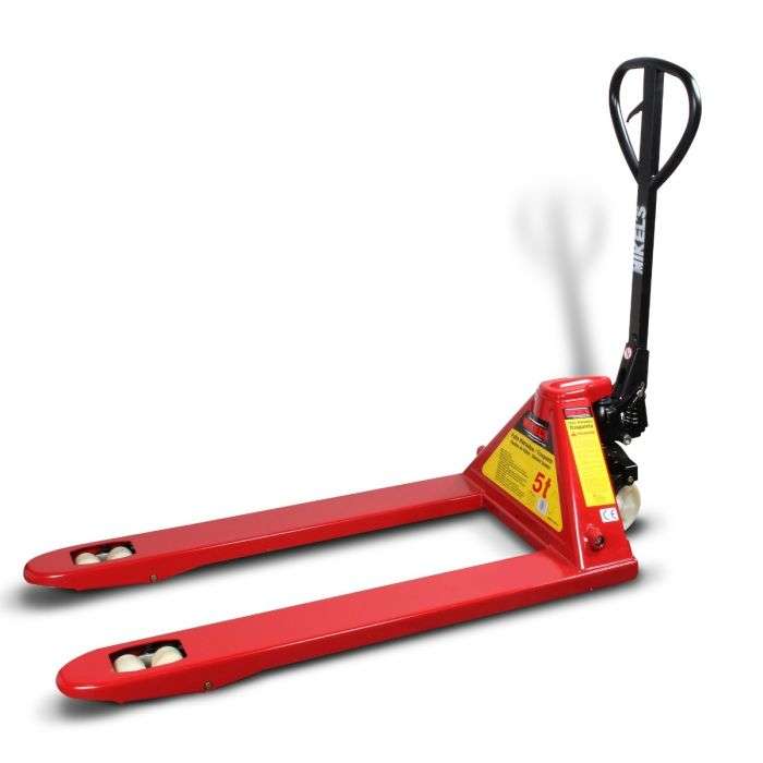 Patin hidráulico transpaleta con ruedas de nylon sistema tándem 5 ton